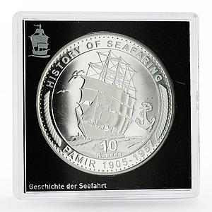 Seychelles 10 rupees History of Seafaring series Pamir Ship silver coin 2015