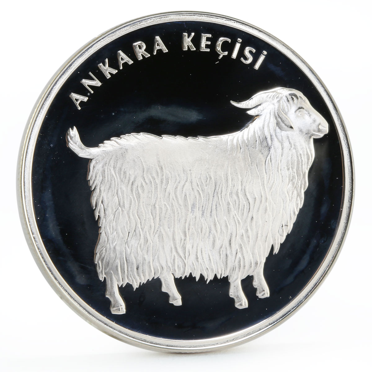 Turkey 20 lira Animal series Angora Goat proof silver coin 2005