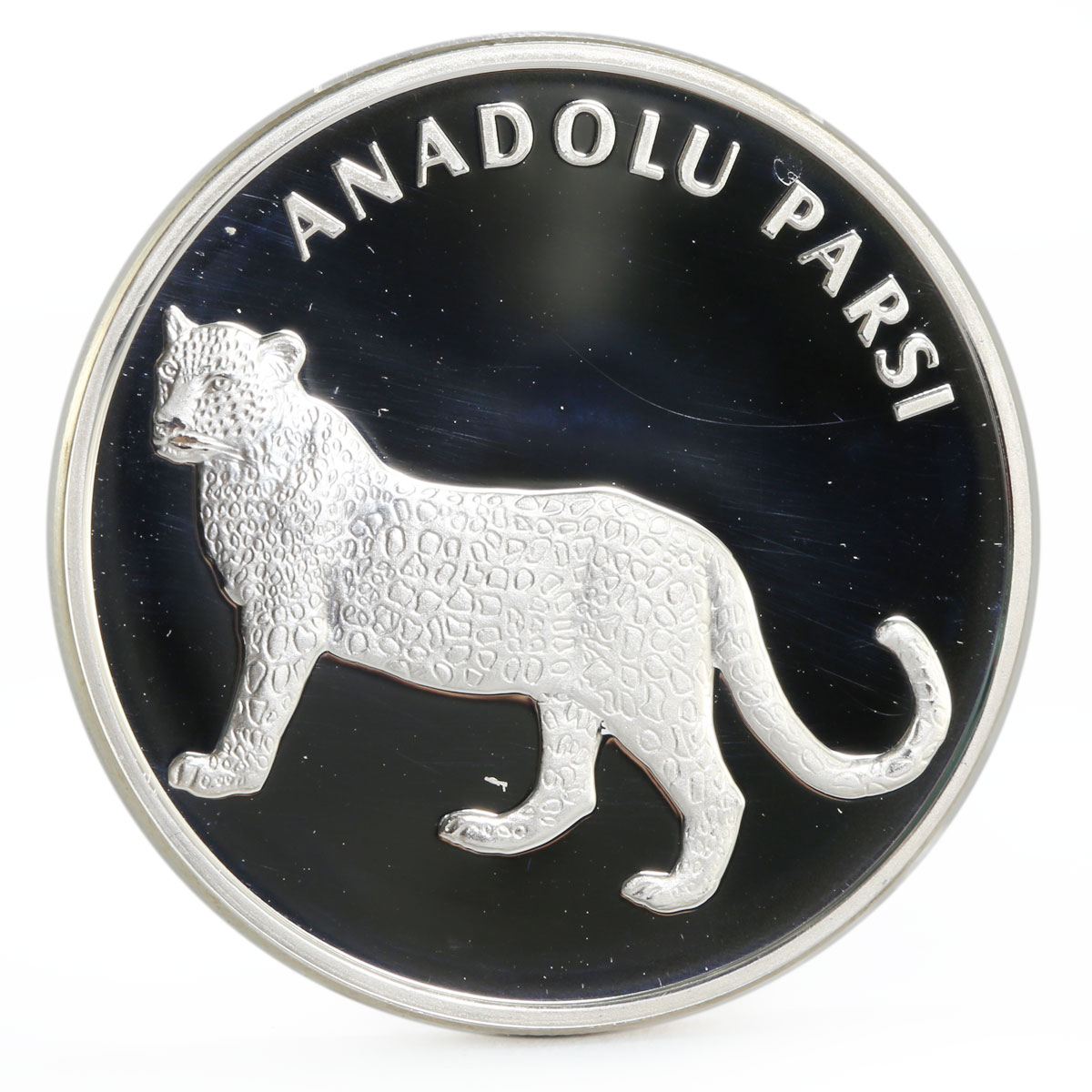 Turkey 20 lira Animal series Anatolian Leopard proof silver coin 2005