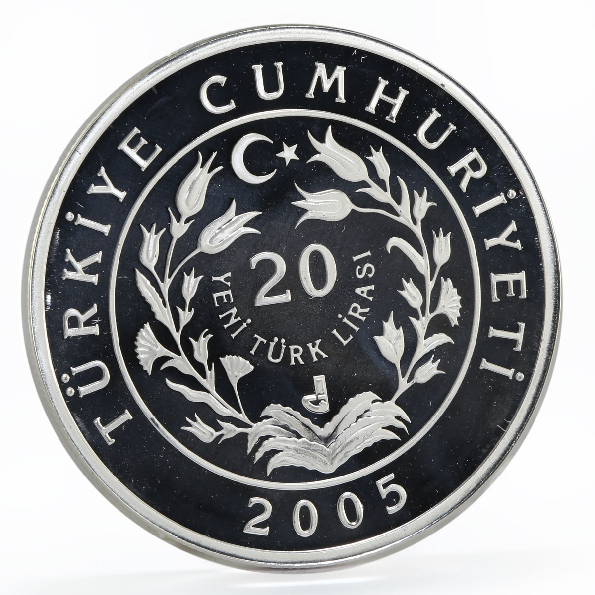 Turkey 20 lira Animal series Dormouse Gliridae proof silver coin 2005