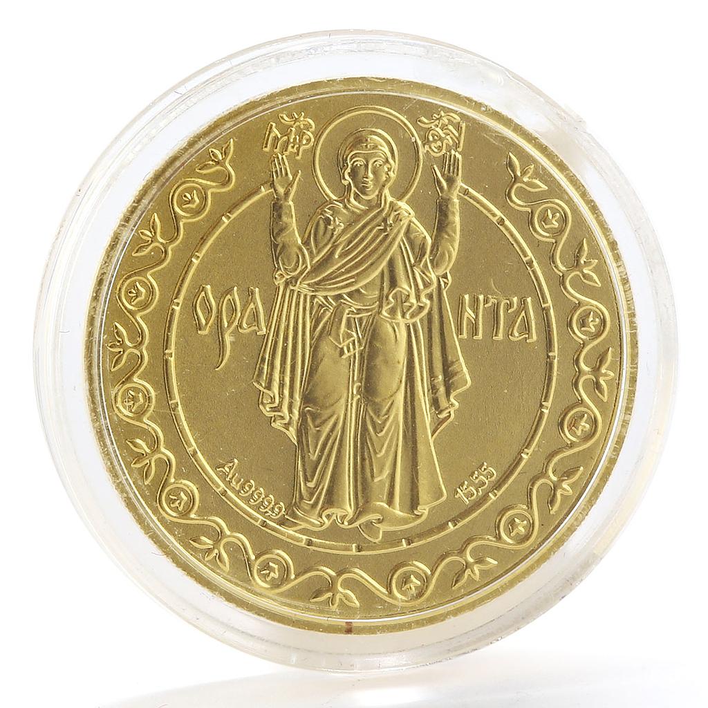 Ukraine 250 hryvnas Spiritual Treasures of Ukraine Oranta gold coin 1996