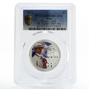 Niue 1 dollar Sylvestor McCoy the 7th Doctor Who PR69 PCGS silver coin 2013