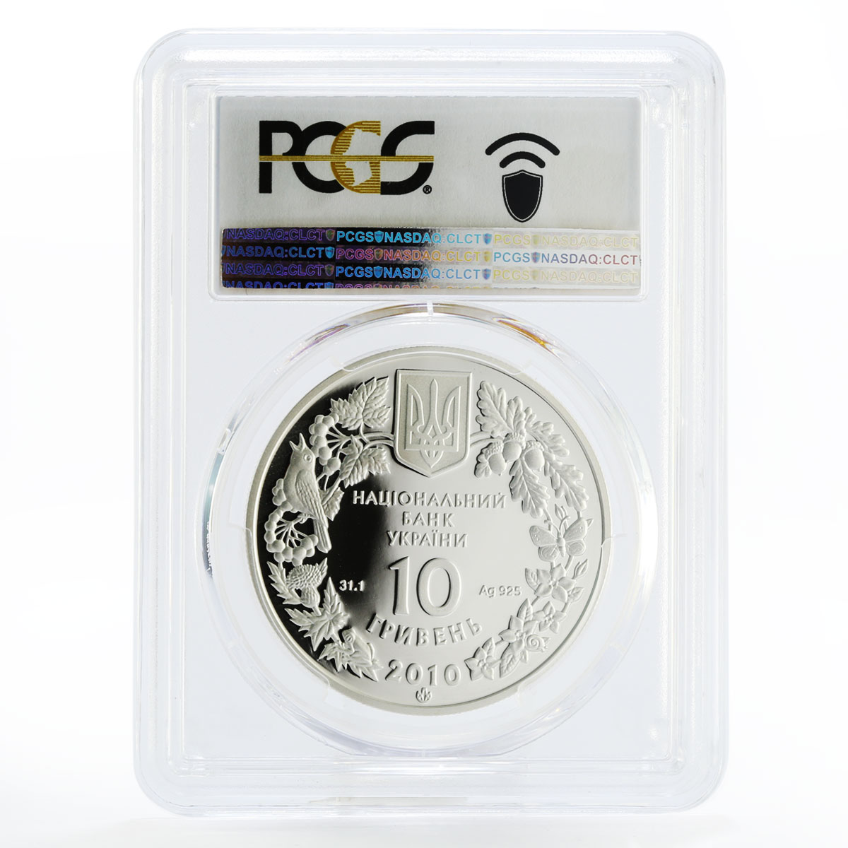 Ukraine 10 hryvnias Red Book series Feather Grass PR70 PCGS silver coin 2010
