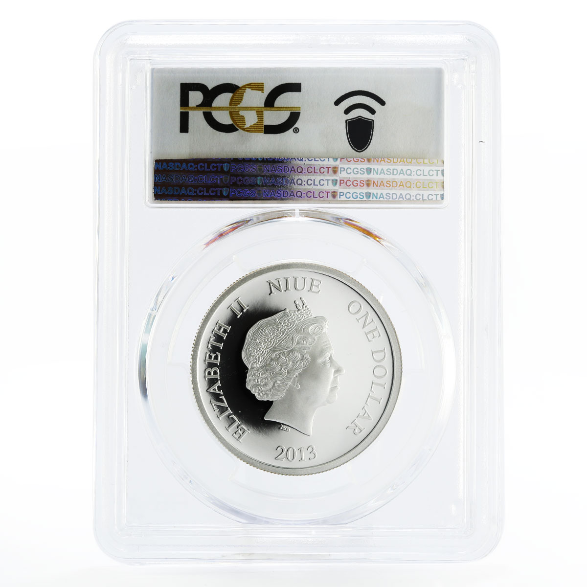 Niue 1 dollar Peter Davison the 5th Doctor Who PR70 PCGS silver coin 2013