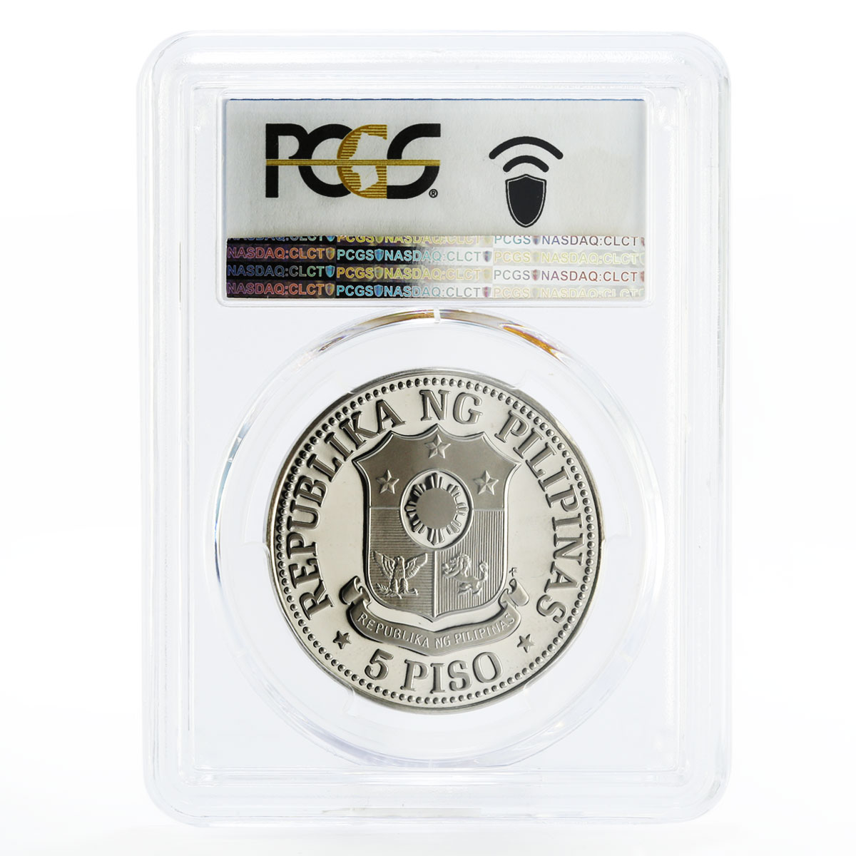 Philippines 5 pisos Ferdinand E. Marcos PR69 PCGS nickel coin 1975