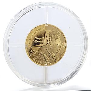 France 50 euro Great Explorers - Jacques Cartier Canada Ship gold coin 2011