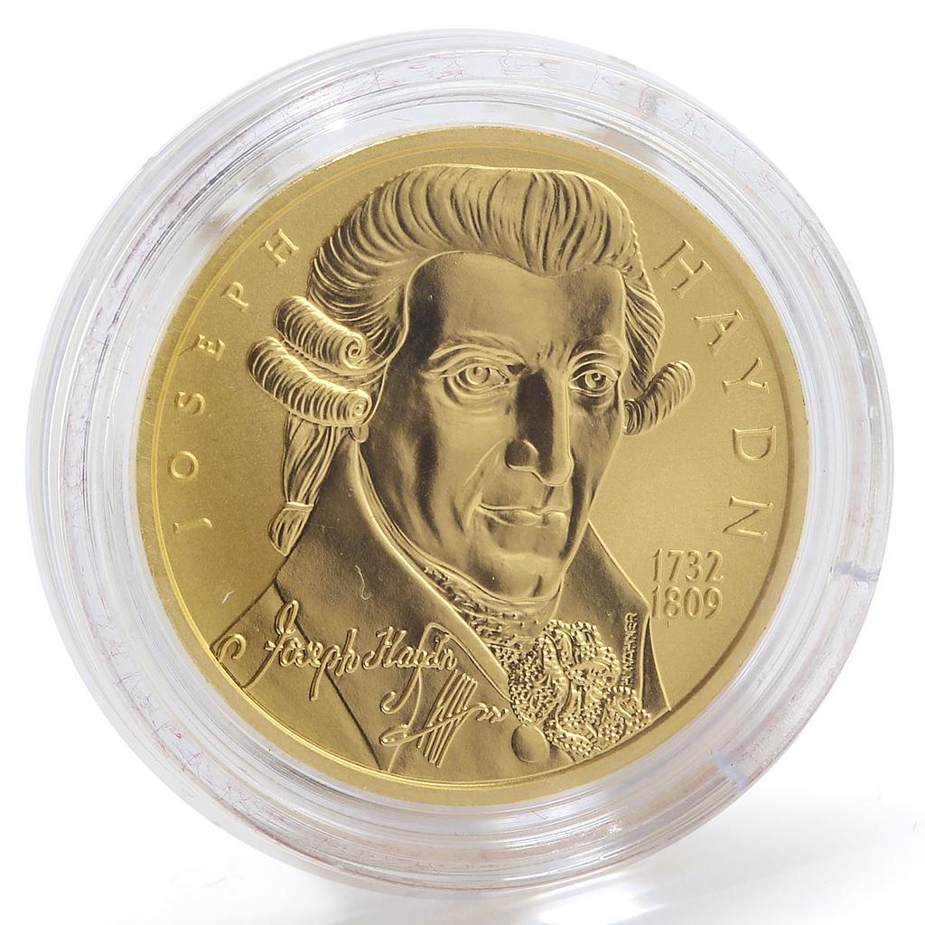 Austria 50 EUR Great Composers Joseph Haydn Esterhazy Palace gold 1/4 oz 2004