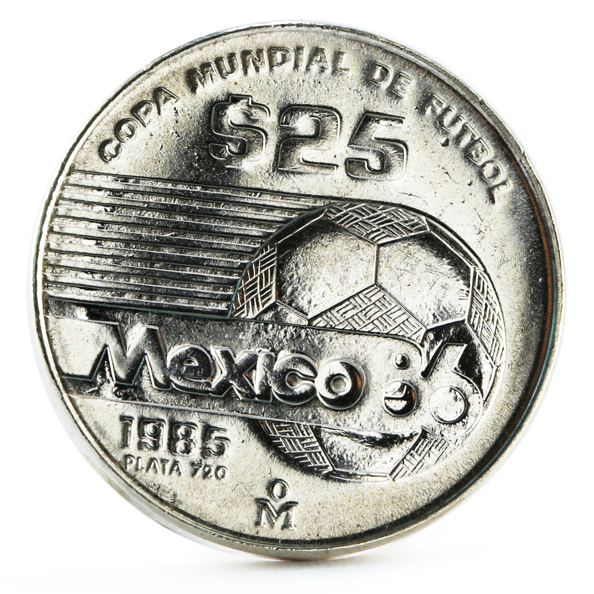 Mexico set of 3 coins Football World Cup 1986 silver coins 1985