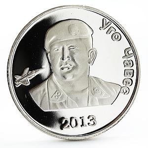 South Ossetia 1 ruble Ugo Chavez The Leader of Venezuela proof nickel coin 2013