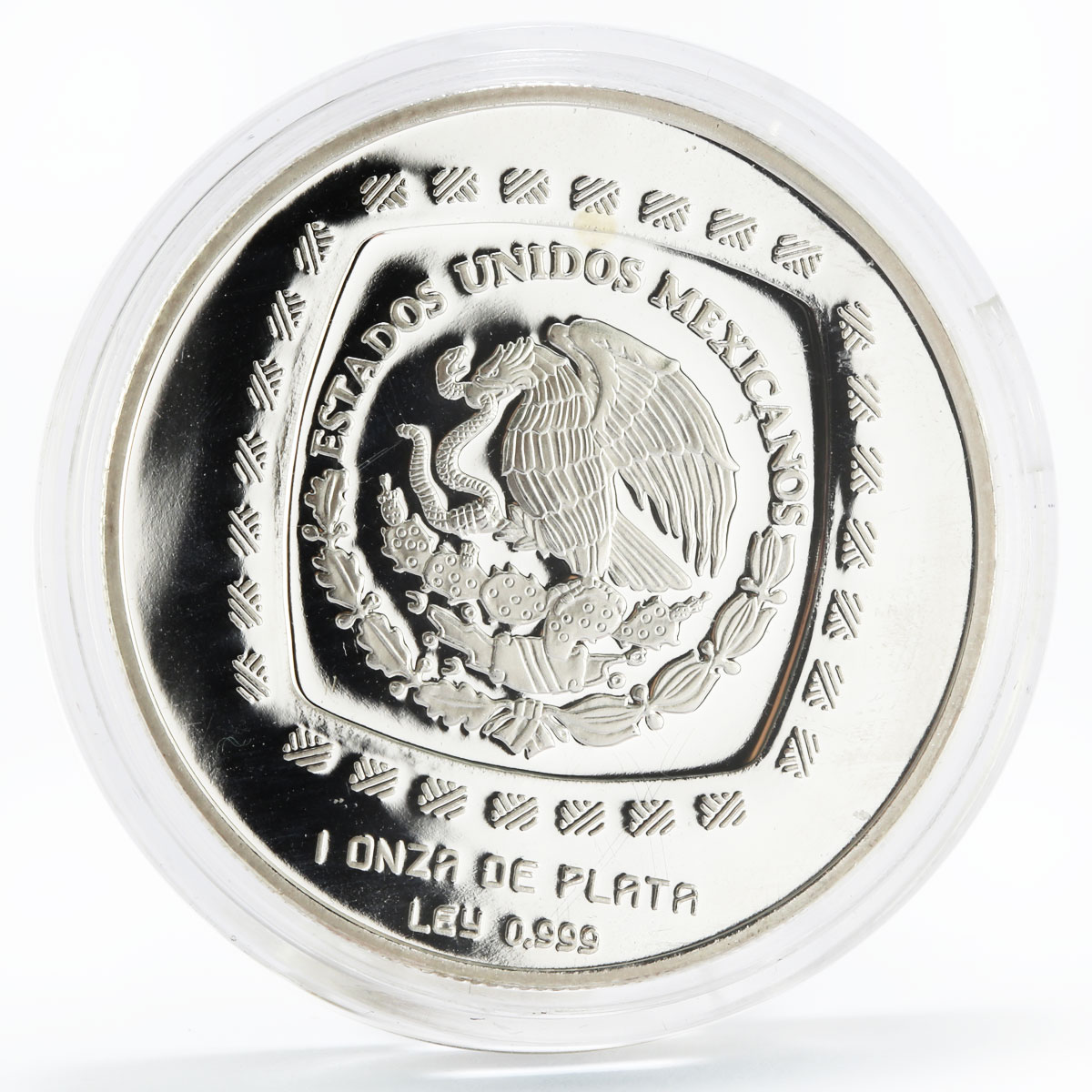 Mexico 5 pesos Precolombina series El Luchador proof silver coin 1996
