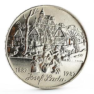 Czechoslovakia 500 korun Centennial of Painter Josef Lada silver coin 1987