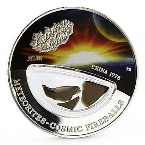 Fiji 10 dollars Meteorites Jilin China 1976 colored proof silver coin 2012