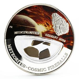 Fiji 10 dollars Meteorites Neuschwanstein Germany 2002 colored silver coin 2012