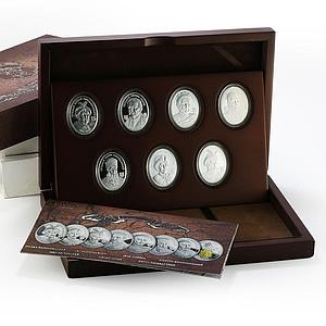 Niue set of 7 coins Great Ukrainian Hetmans proof silver coins 2013
