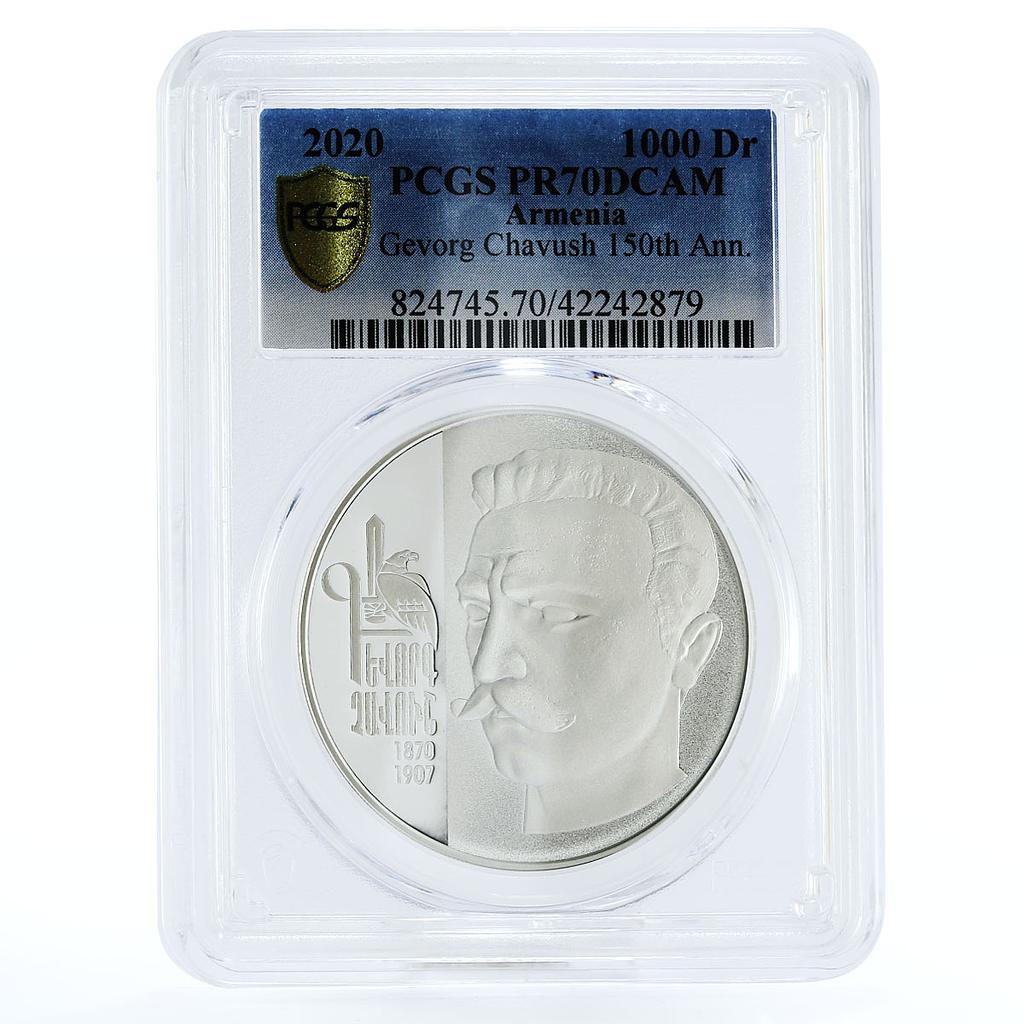 Armenia 1000 dram National Hero Gevorg Chavoush PR70 PCGS silver coin 2020