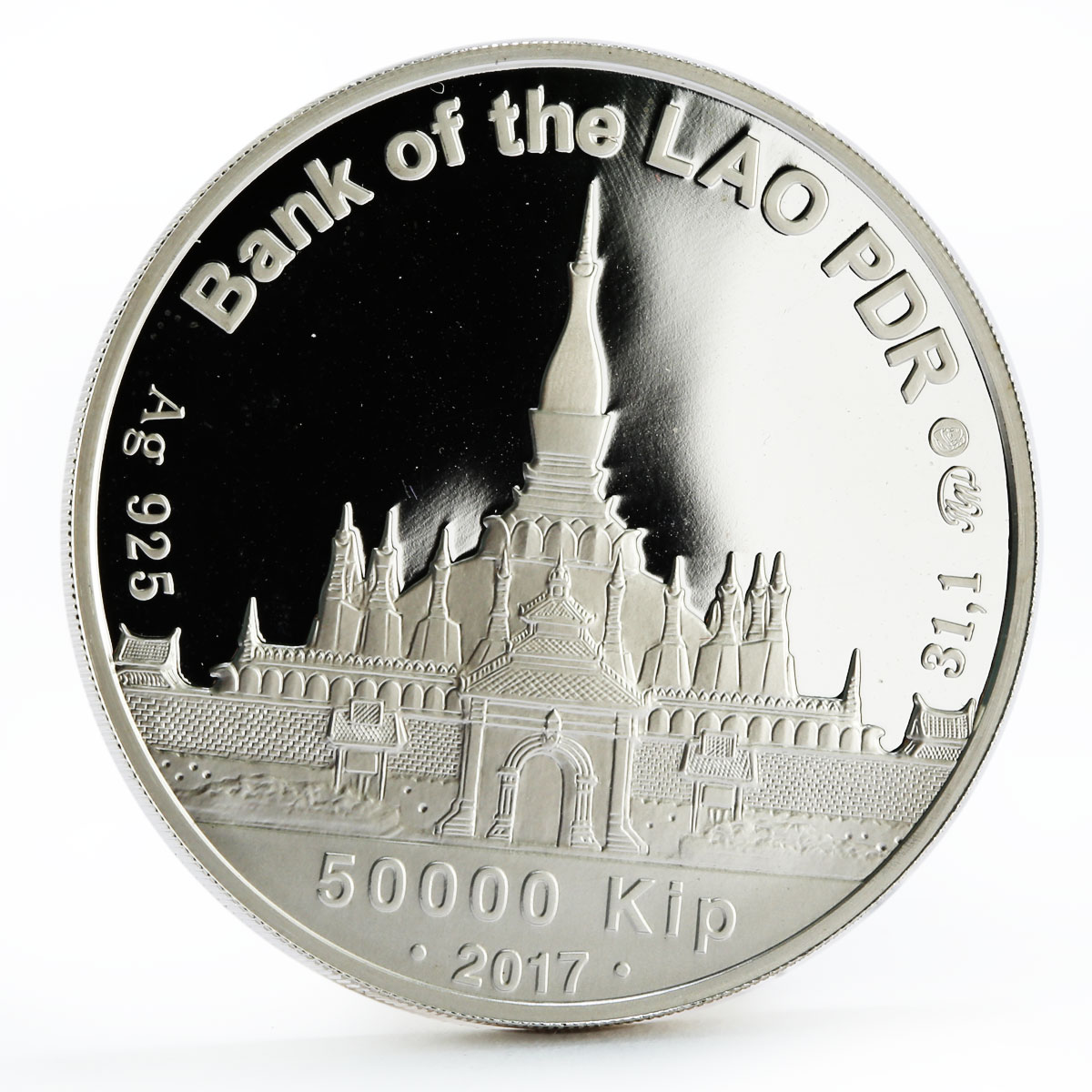 Laos 50000 kip Faith series St. Nicholas the Wonderworker silver coin 2017