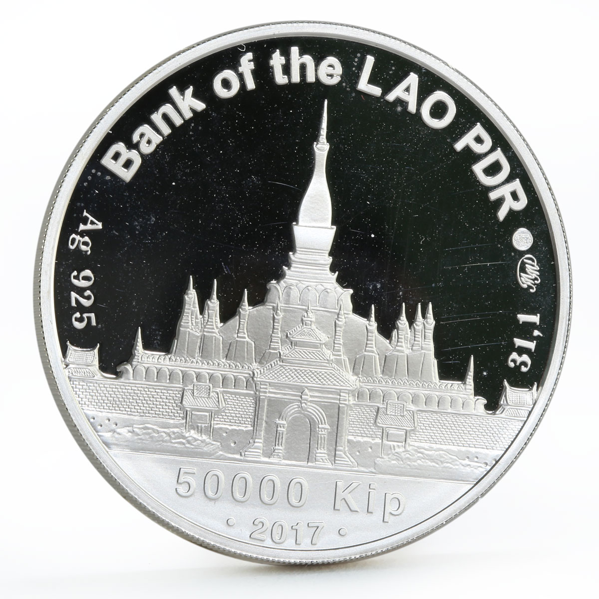 Laos 50000 kip Faith series St. Nicholas the Wonderworker silver coin 2017