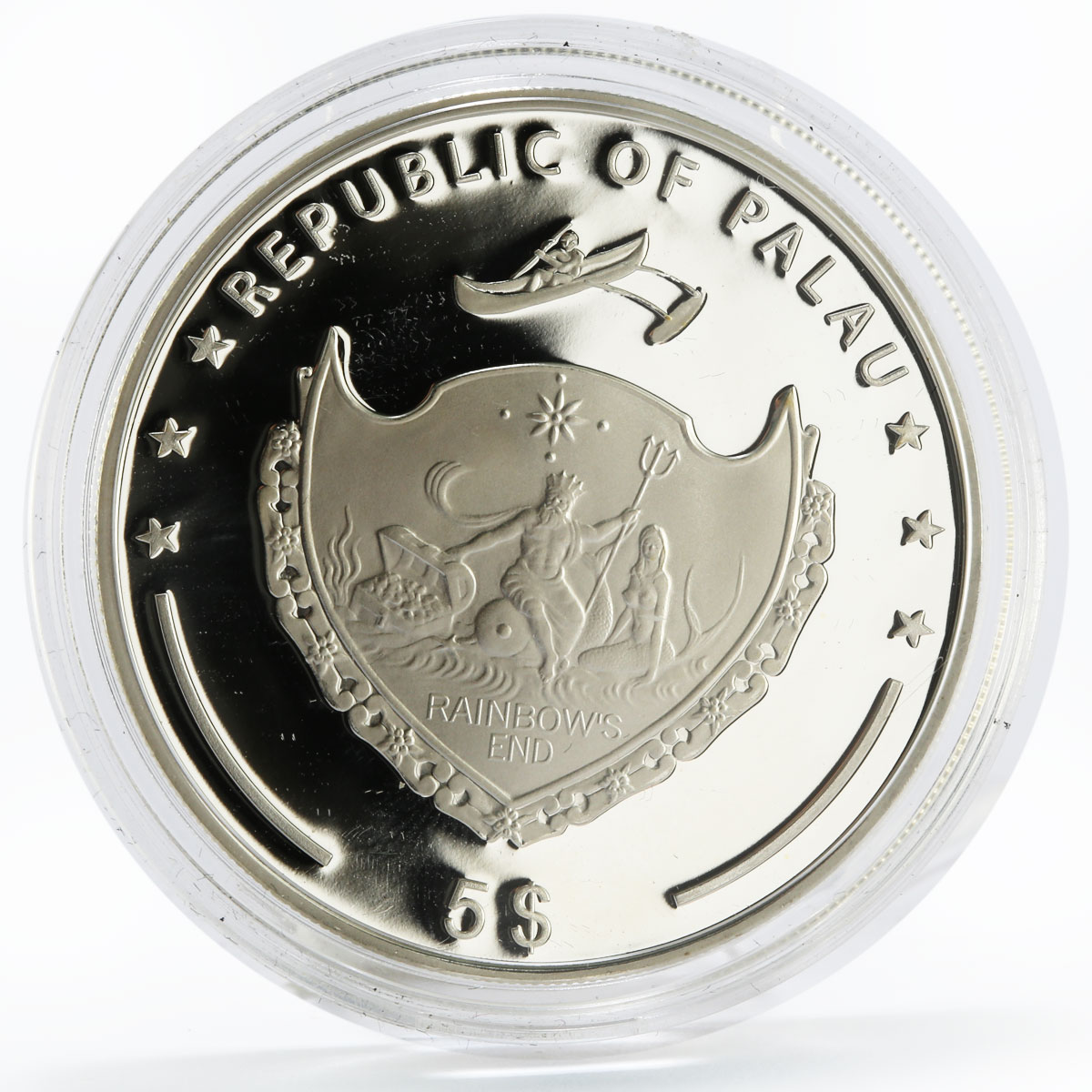Palau 5 dollars World of Wonders series Statue of Liberty proof silver coin 2010