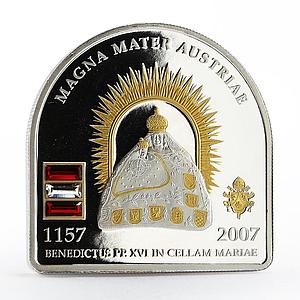 Cook Islands 5 dollar Faith series Pope Visit in Mariazell silver coin 2007