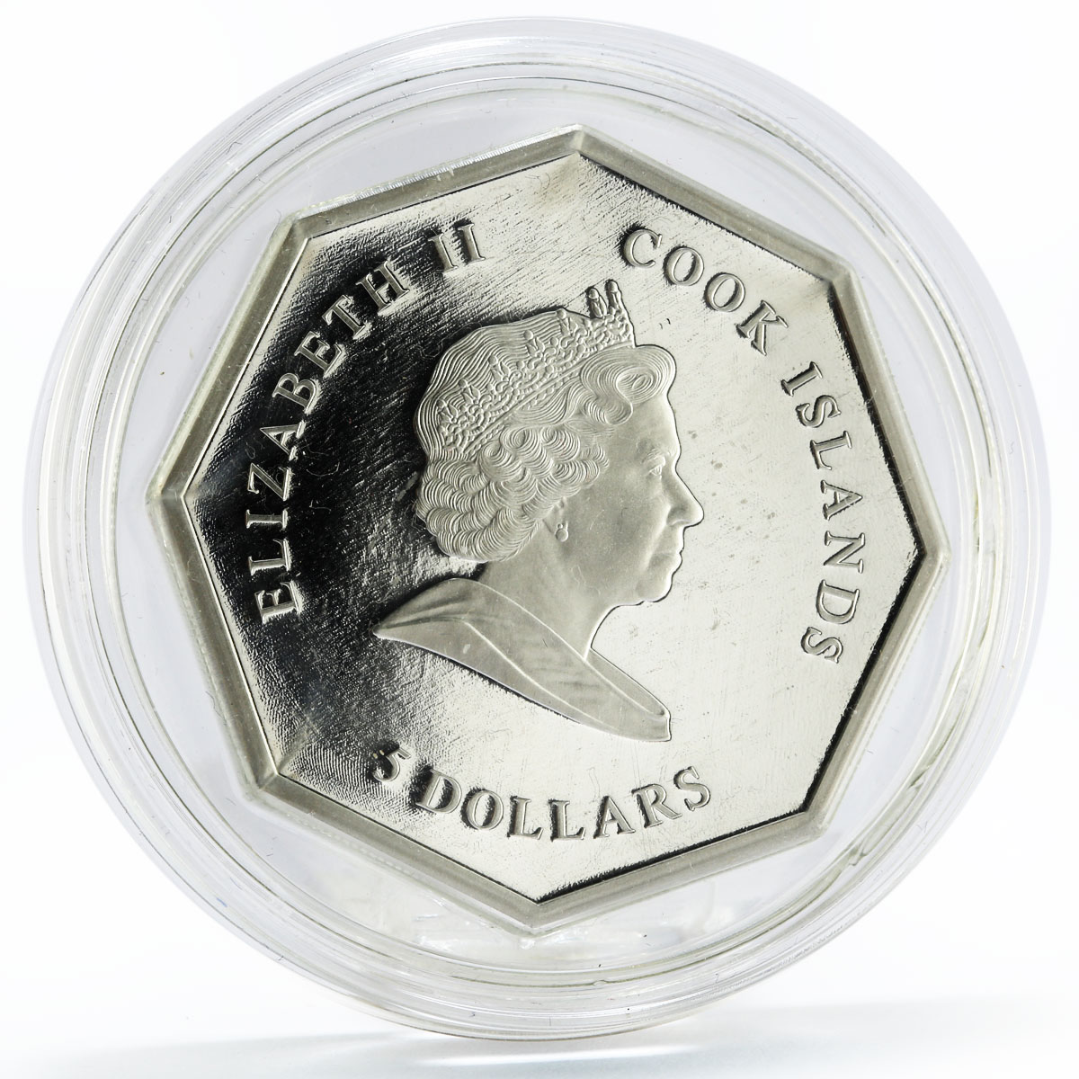 Cook Islands 5 dollars Faith series Saint Catherine proof silver coin 2011