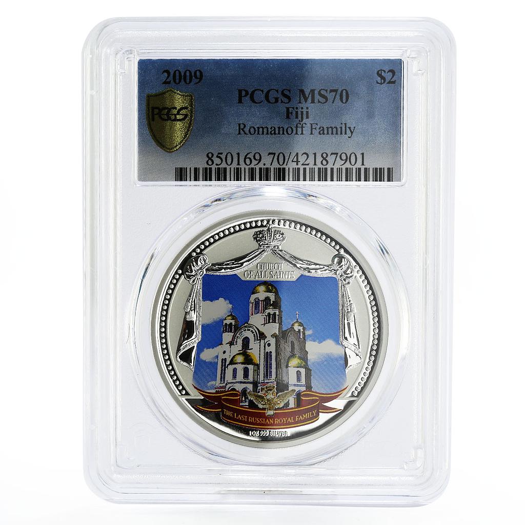 Fiji 2 dollars Faith series Church of All Saint MS70 PCGS proof silver coin 2009