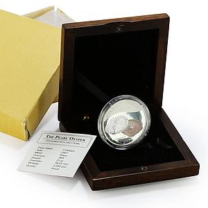 Palau 5 dollars Marine Life Protection series Pearl colored silver coin 2007