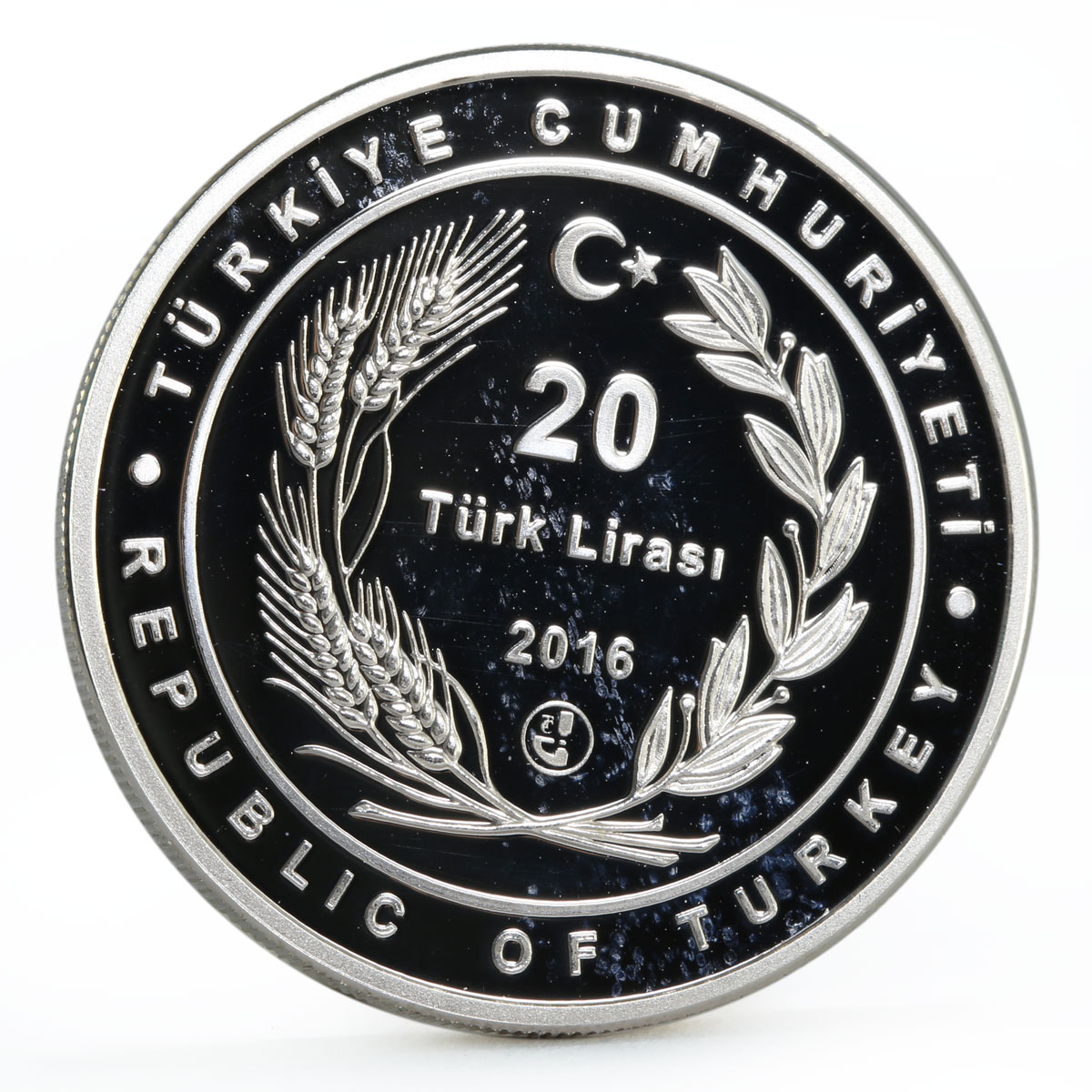 Turkey 20 lira In Memory of Martyrs and Heroes of 15th July silver coin 2016