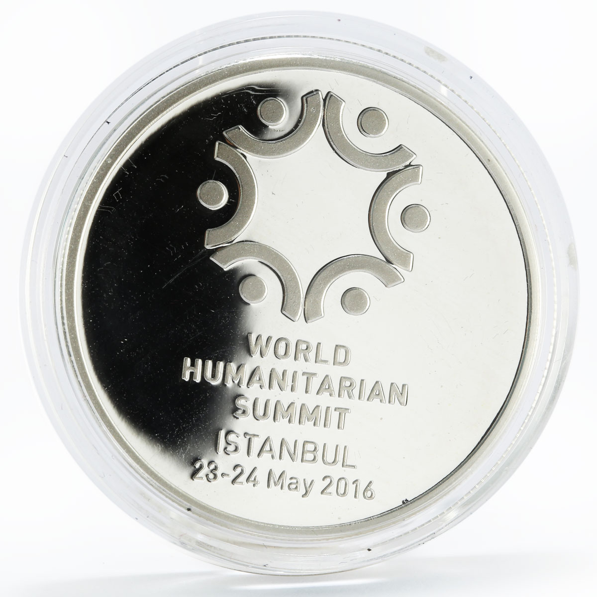 Turkey 20 lira World Humanitarian Summit in Stambul proof silver coin 2016