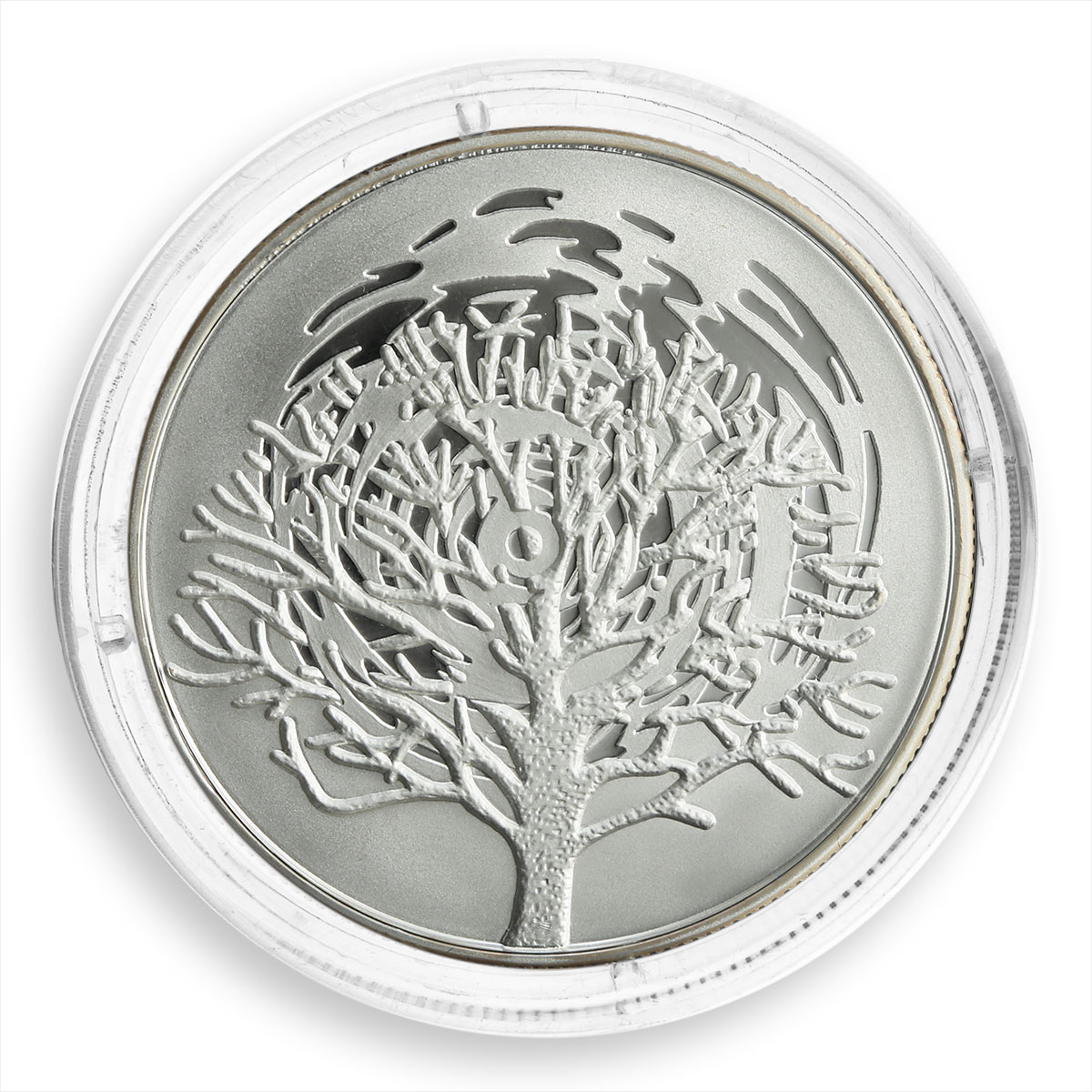 Israel set of 2 coins 1 &amp; 2 shekels Burning bush Biblical art silver 2004