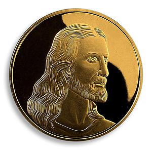 Jesus Christ, Last Supper, Saint, God, Gold Plated, Gilded Coin, Apostles, Token
