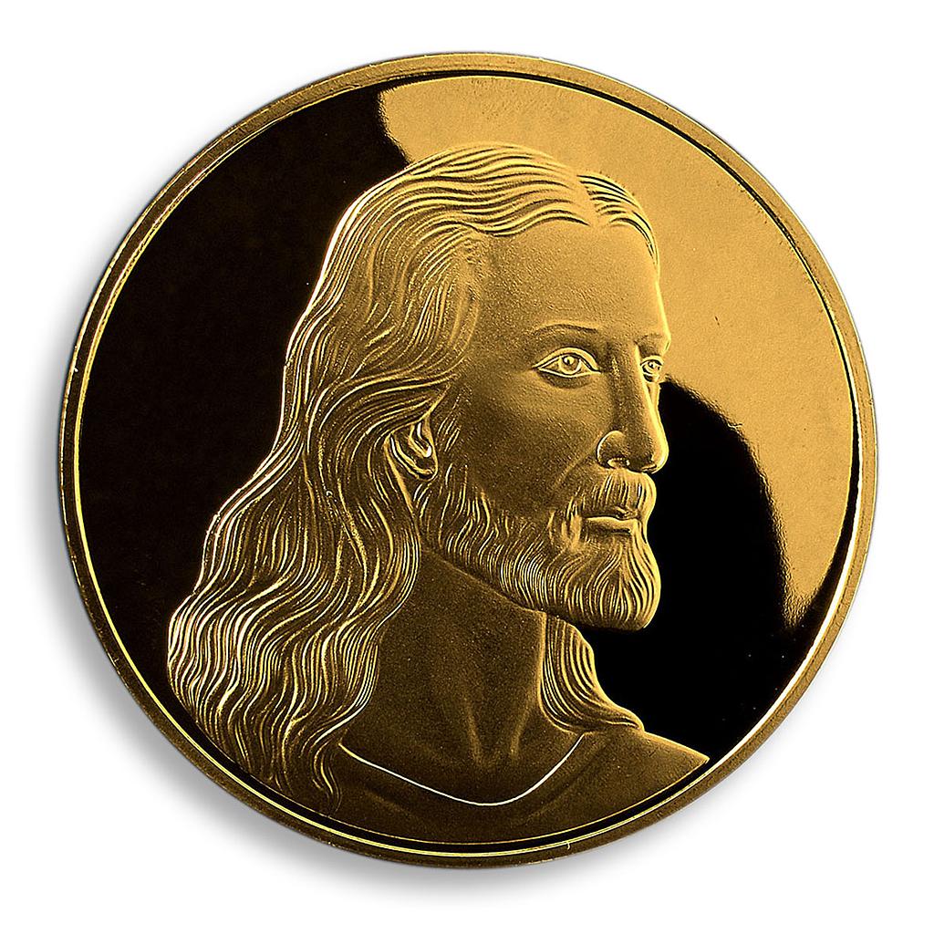 Jesus Christ, Last Supper, Saint, God, Gold Plated, Gilded Coin, Apostles, Token