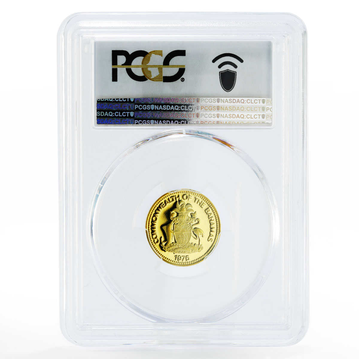 Bahamas 1 cent Sea Star PR70 PCGS proof brass coin 1975