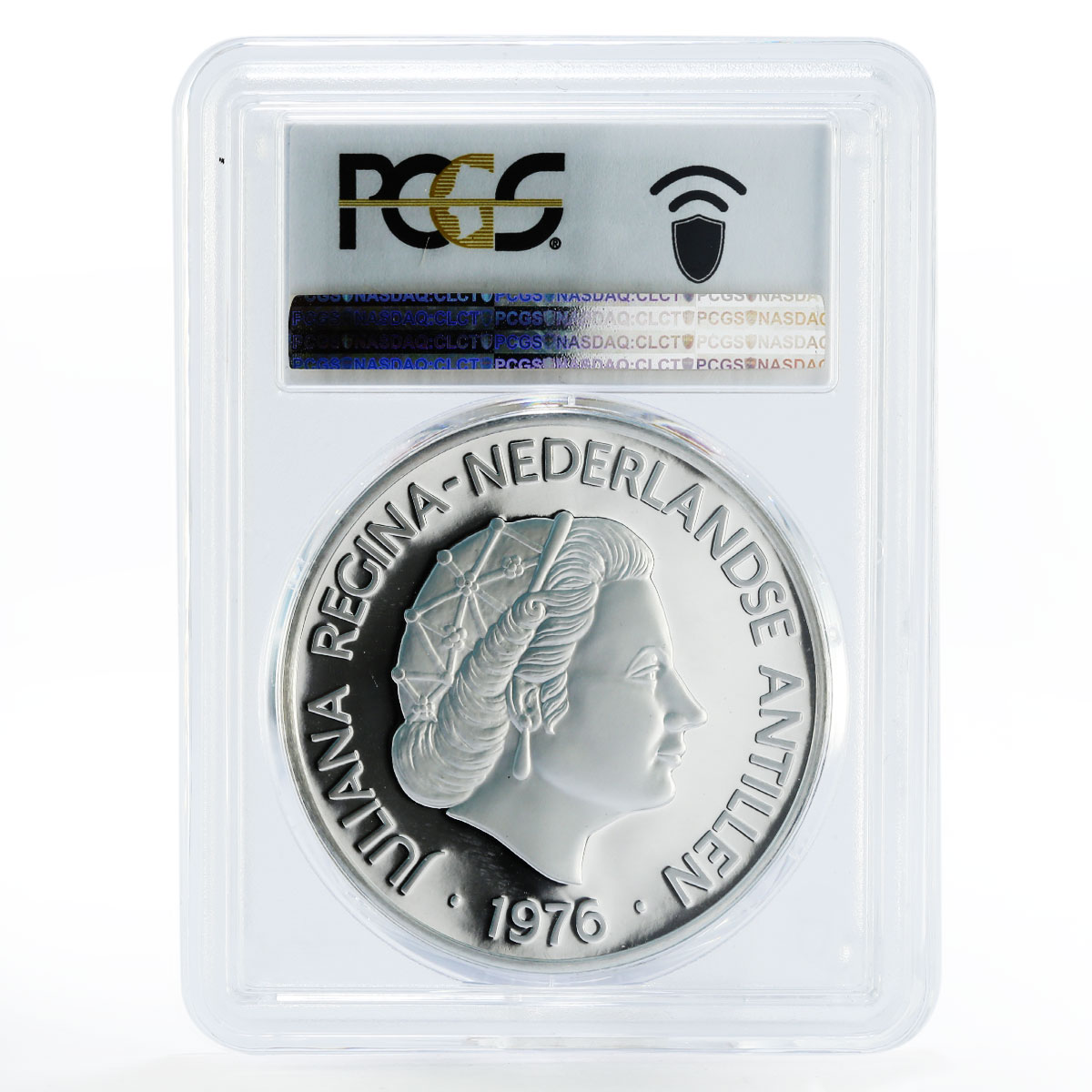 Netherlands Antilles 25 gulden Andrew Doria Ship PR69 PCGS silver coin 1976