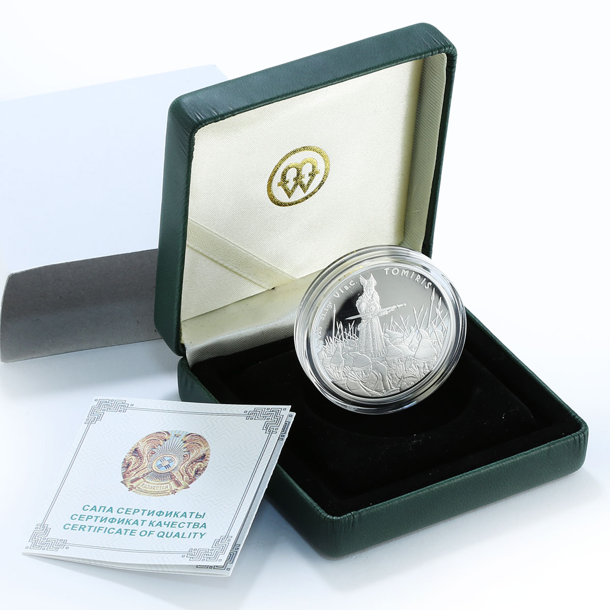 Kazakhstan 100 tenge Tomiris Great сommanders silver 1oz coin 2010