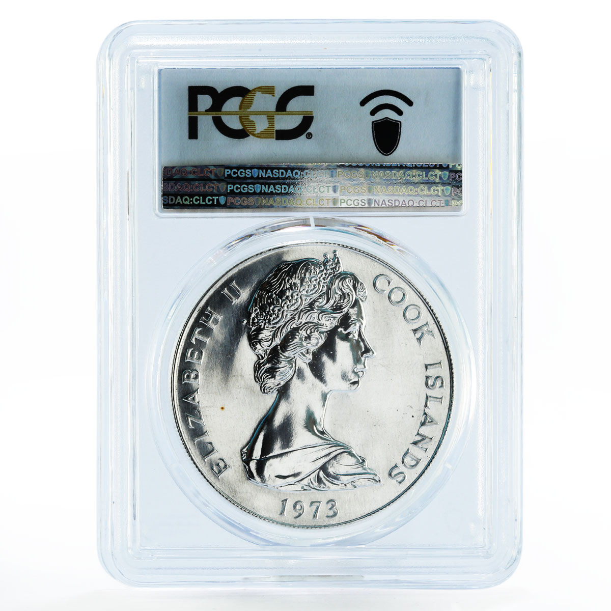 Cook Islands 7,5 dollars Cook's Discovery of Harvey MS68 PCGS silver coin 1973