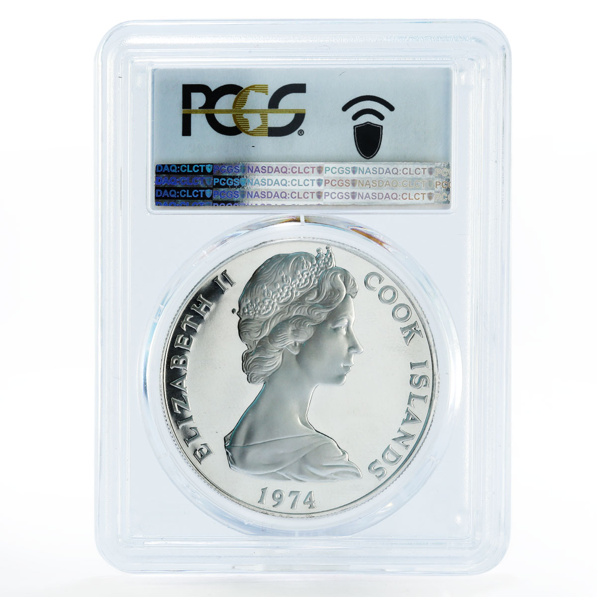 Cook Islands 7,5 dollars Cook's Discovery of Harvey PR67 PCGS silver coin 1974