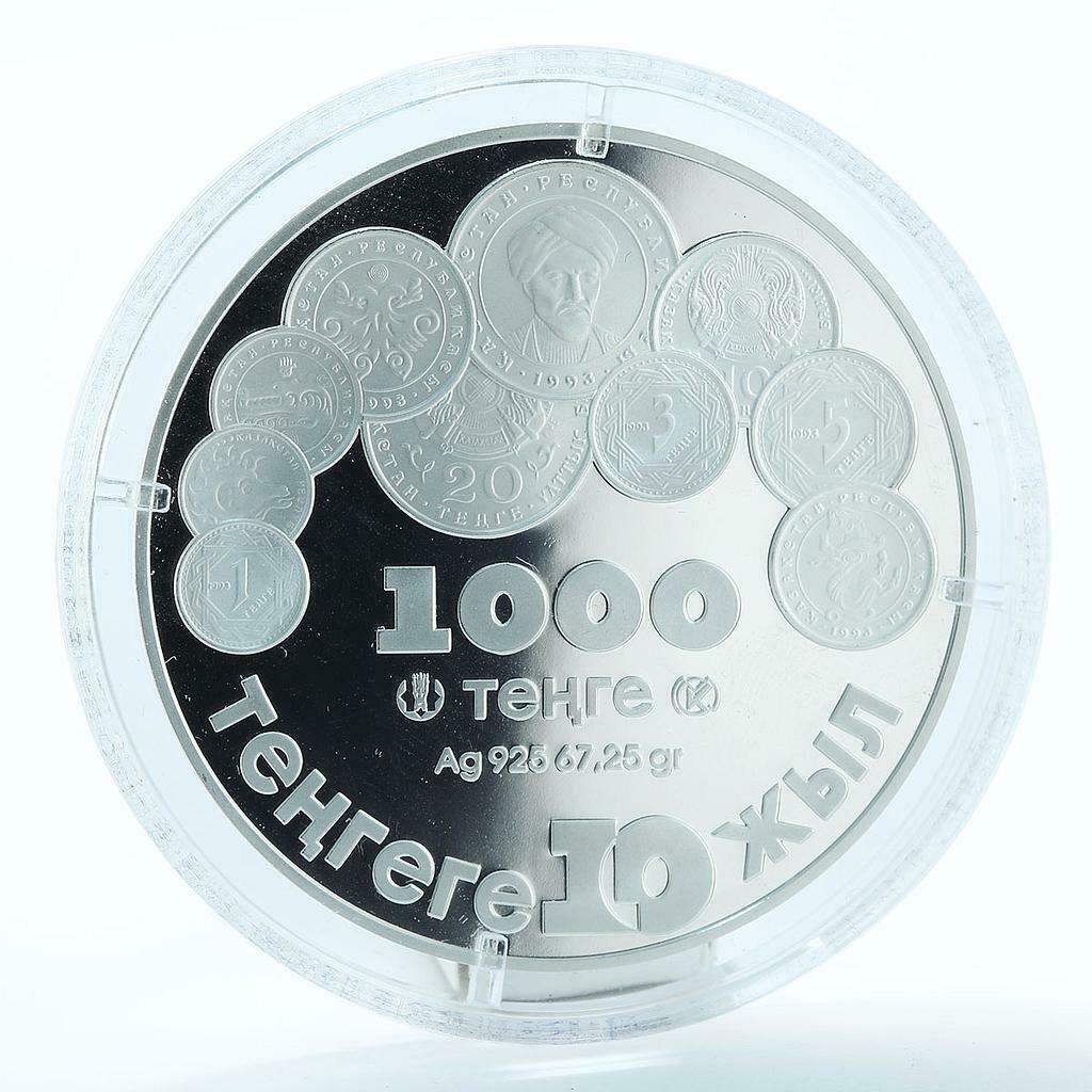 Kazakhstan 1000 Tenge State Arms of Kazakhstan silver coin 2003