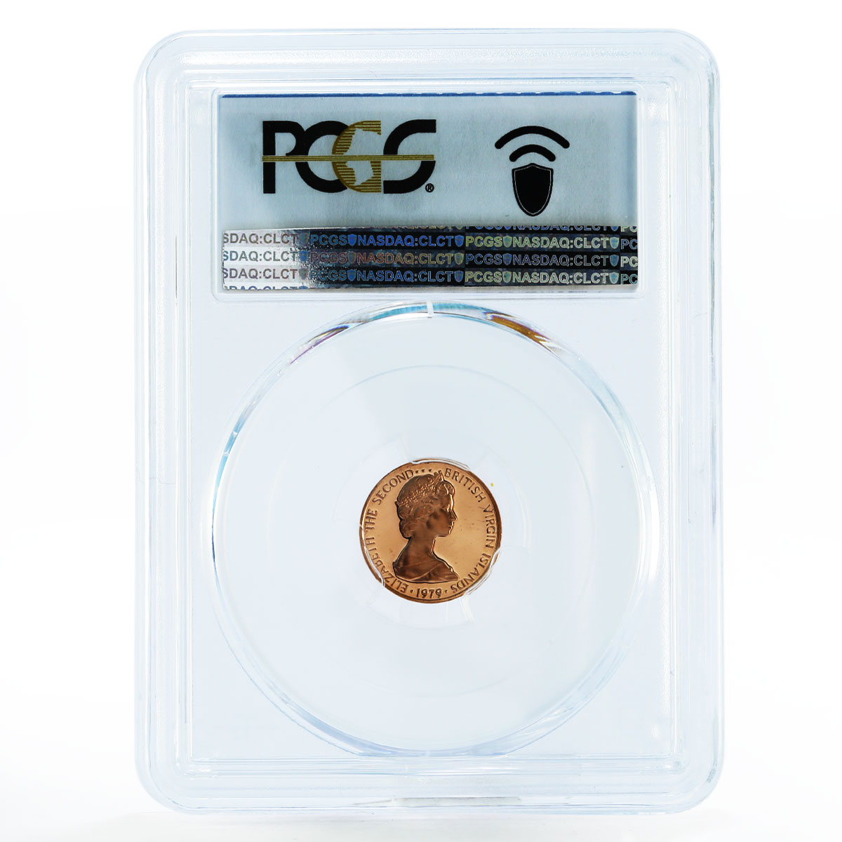 British Virgin Islands 1 cent Carib Hummingbird PR70 PCGS proof bronze coin 1979