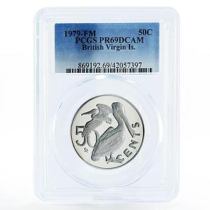 British Virgin Islands 50 cents Two Pelicans PR69 PCGS proof CuNi coin 1979