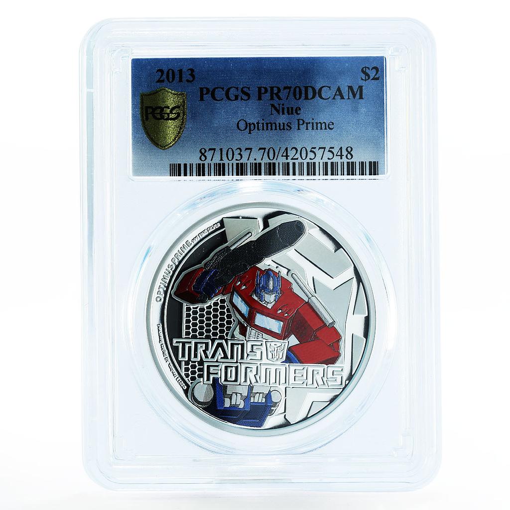 Niue 2 dollars Transformers series Optimus Prime PR70 PCGS silver coin 2013