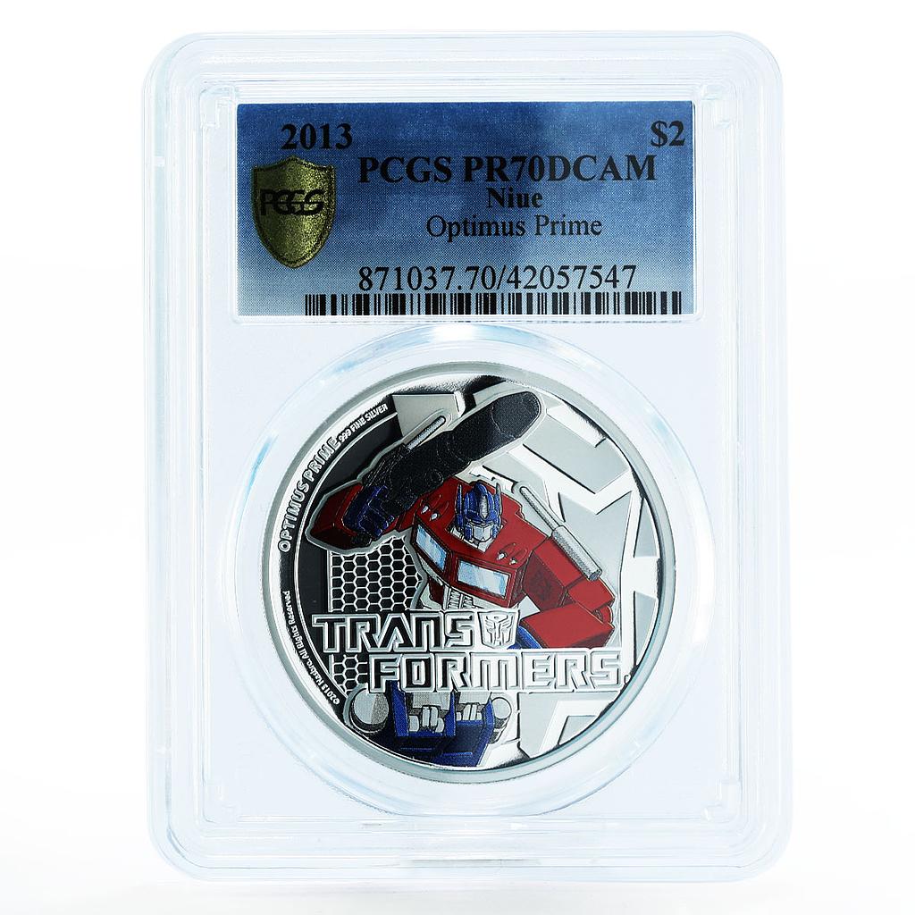 Niue 2 dollars Transformers series Optimus Prime PR70 PCGS silver coin 2013