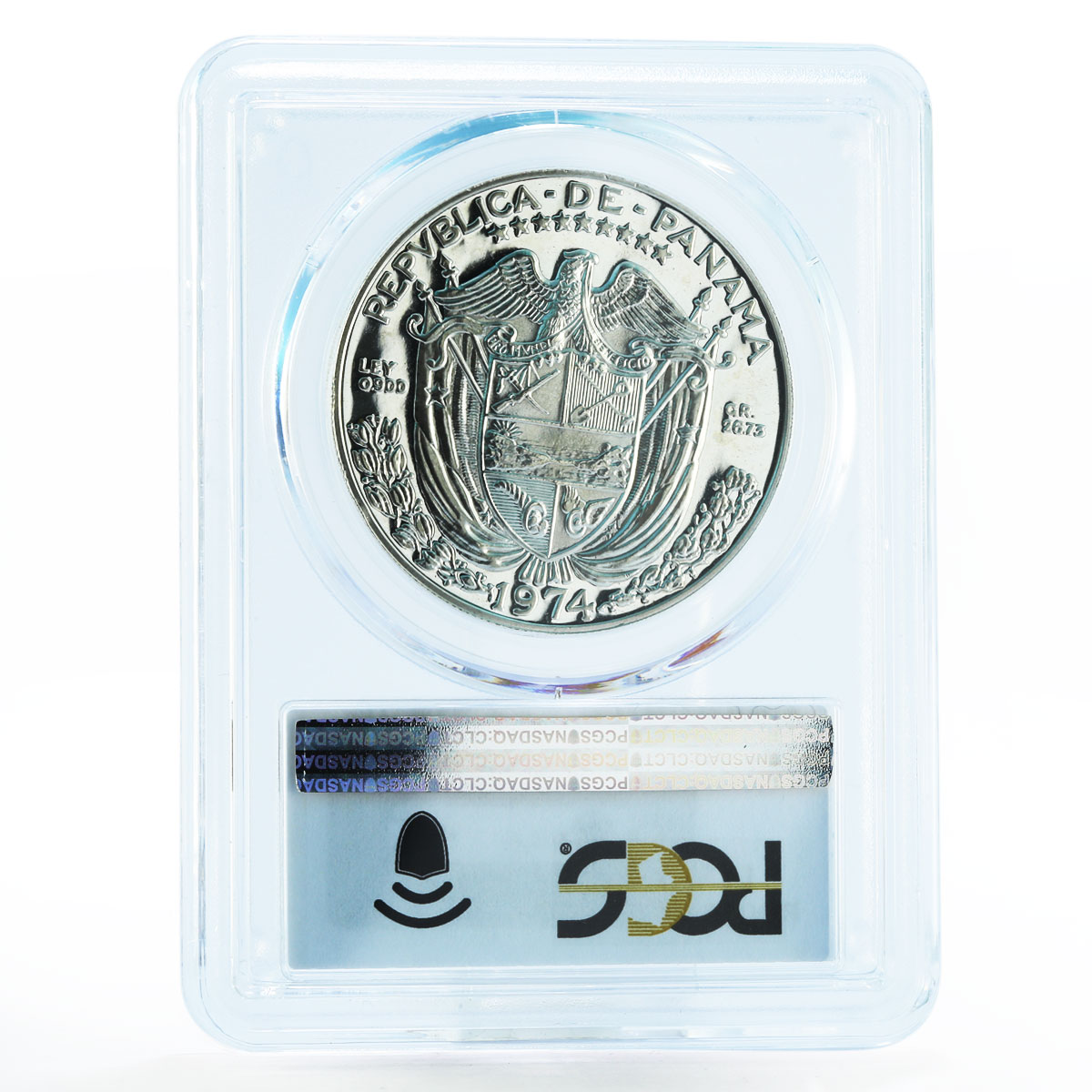Panama 1 balboa Vasco Nunez de Balboa PR68 PCGS proof silver coin 1974