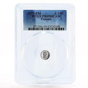 Panama 2,5 centesimos Victoriano Lorenzo PR69 PCGS proof nickel coin 1977