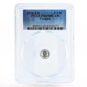 Panama 2,5 centesimos Victoriano Lorenzo PR69 PCGS proof nickel coin 1976
