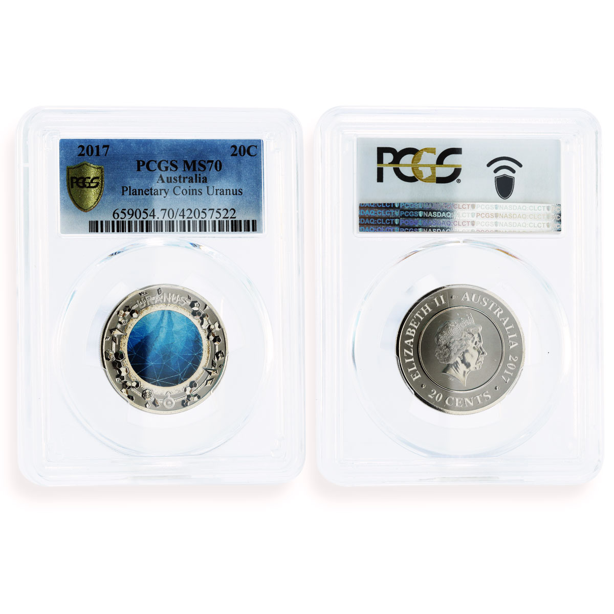 Australia set of 10 coins Planetary Coins Mars Sun Earth MS 68 - 70 PCGS 2017