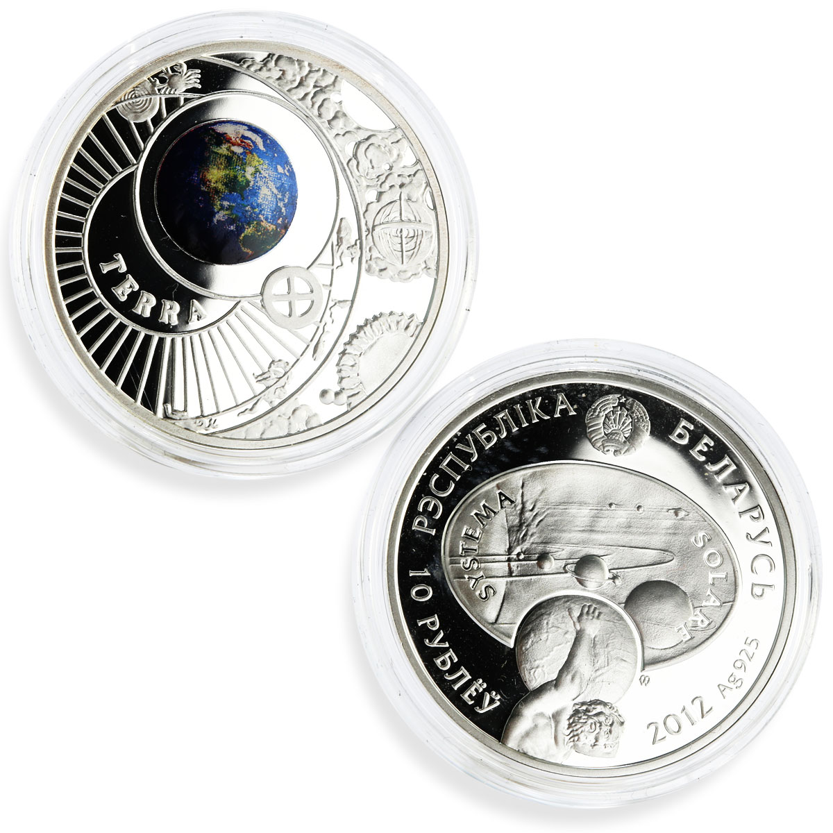 Belarus set of 9 coins The Solar System is Our Home silver coins 2012