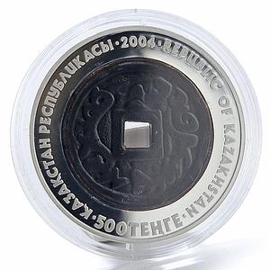 Kazakhstan 500 tenge Coins of Old Design series Denga proof silver coin 2004
