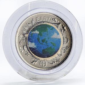 Australia 10 cents Planetary Coins series Earth nickel coin 2017