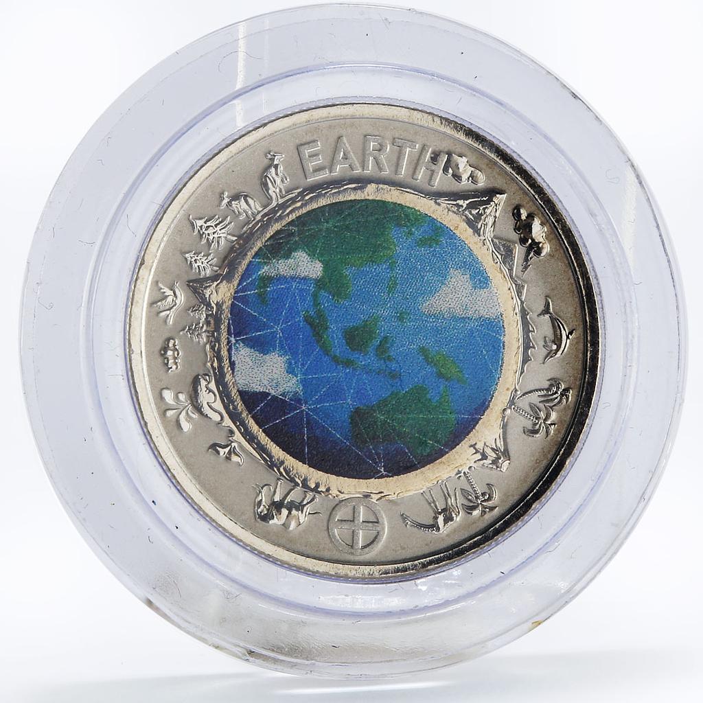 Australia 10 cents Planetary Coins series Earth nickel coin 2017