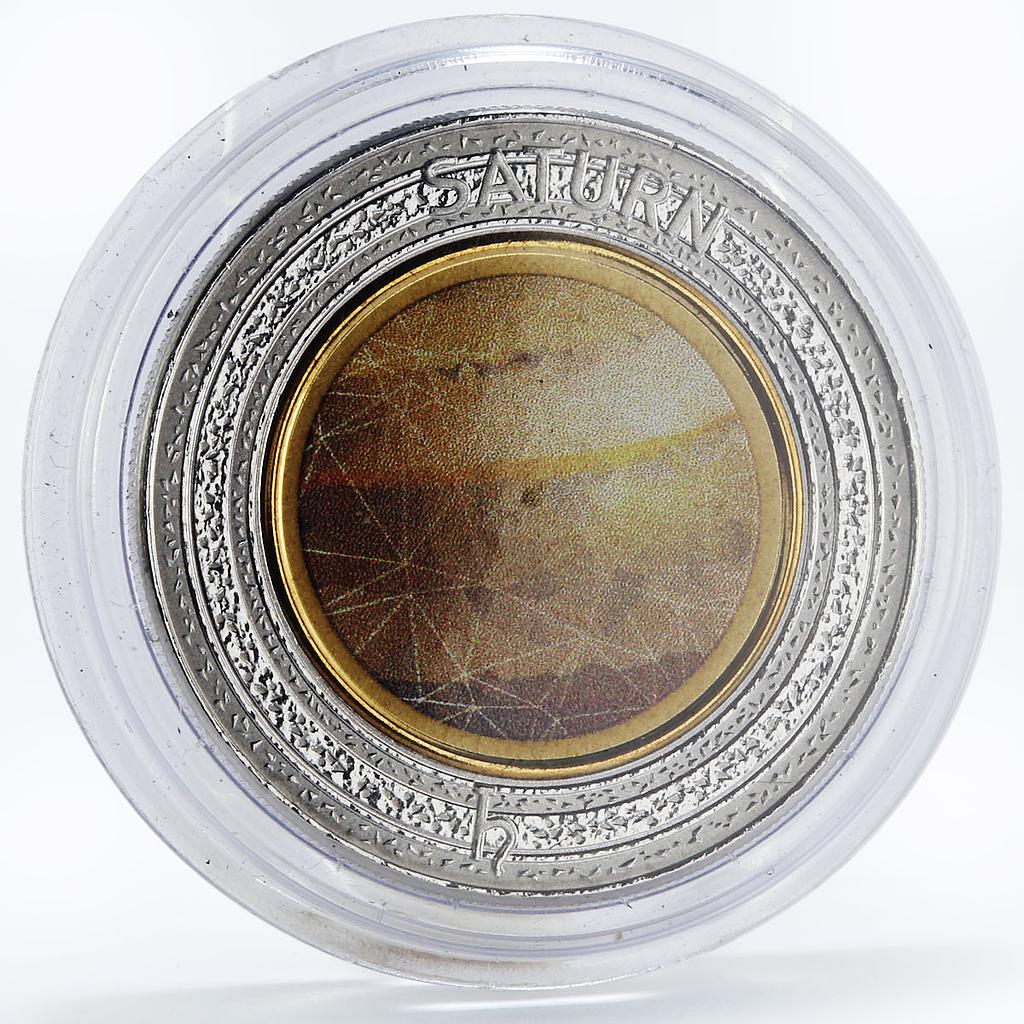 Australia 5 dollars Planetary Coins series Saturn aluminium coin 2017
